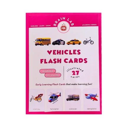 The Brain Lab Vehicles Flash Cards for Kids