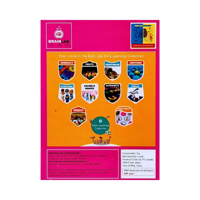 The Brain Lab Body Parts Flash Cards for Kids - Image 2